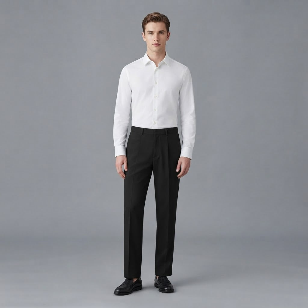 Bruno | Men's Slim Fit Draped Formal Pants