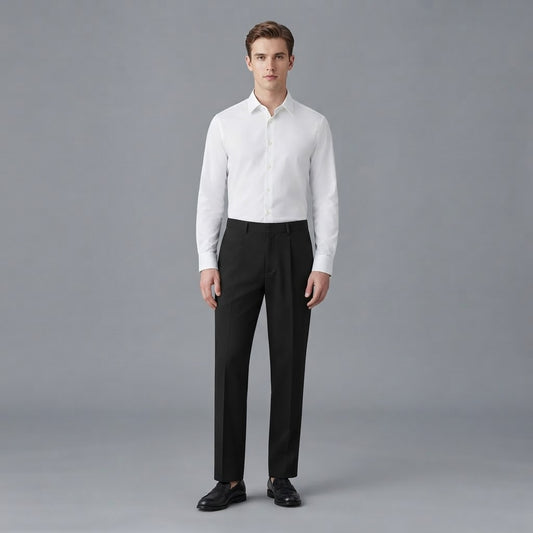 Bruno | Men's Slim Fit Draped Formal Pants
