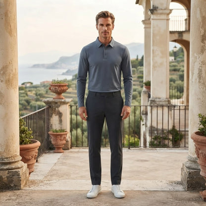 Men's Long Sleeve Polo Shirt | Classic Polo Shirts
