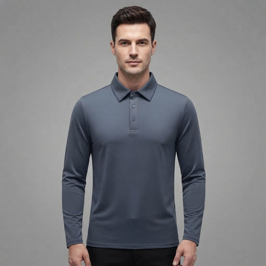 Men's Long Sleeve Polo Shirt | Classic Polo Shirts