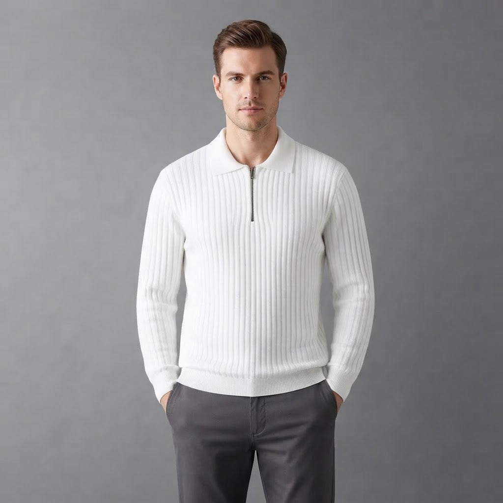Men's Merino Zip Sweater| Regular Fit