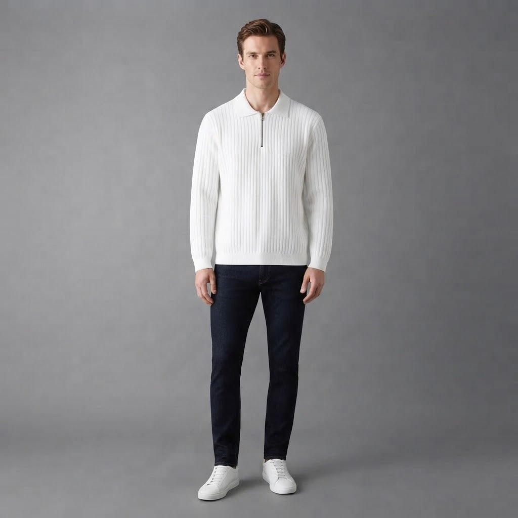 Men's Merino Zip Sweater| Regular Fit