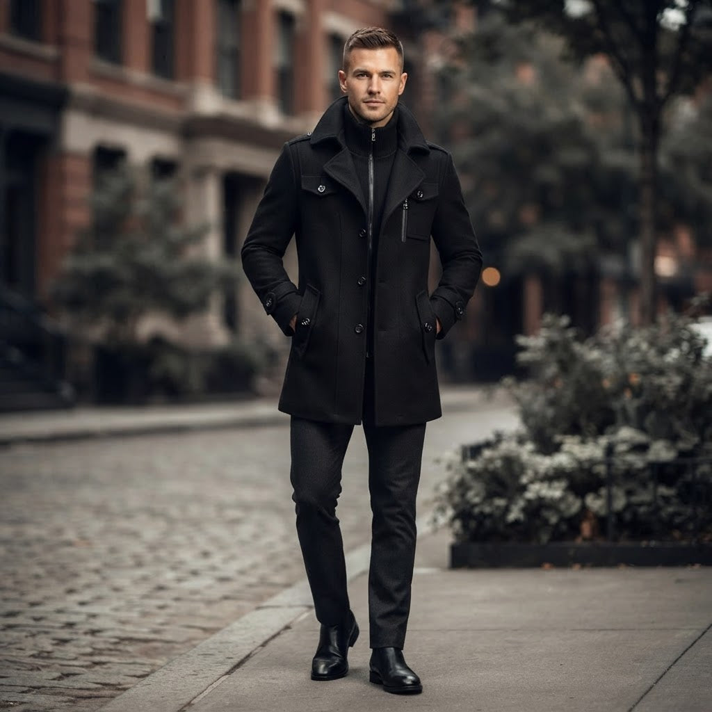 Milan | Men's Double Collar Slim Fit Jacket