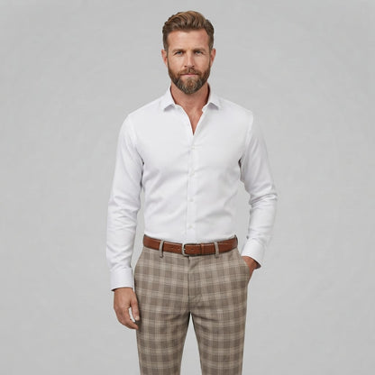 Oskar | Men's Slim Fit Checked Chino Pants