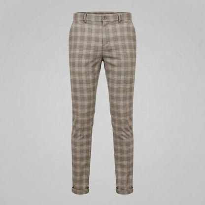 Oskar | Men's Slim Fit Checked Chino Pants