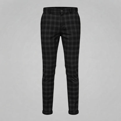 Oskar | Men's Slim Fit Checked Chino Pants