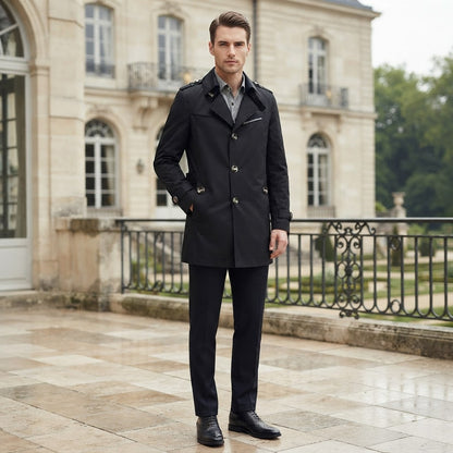 Trench Coat Men | Stylish All-Season Long Coat