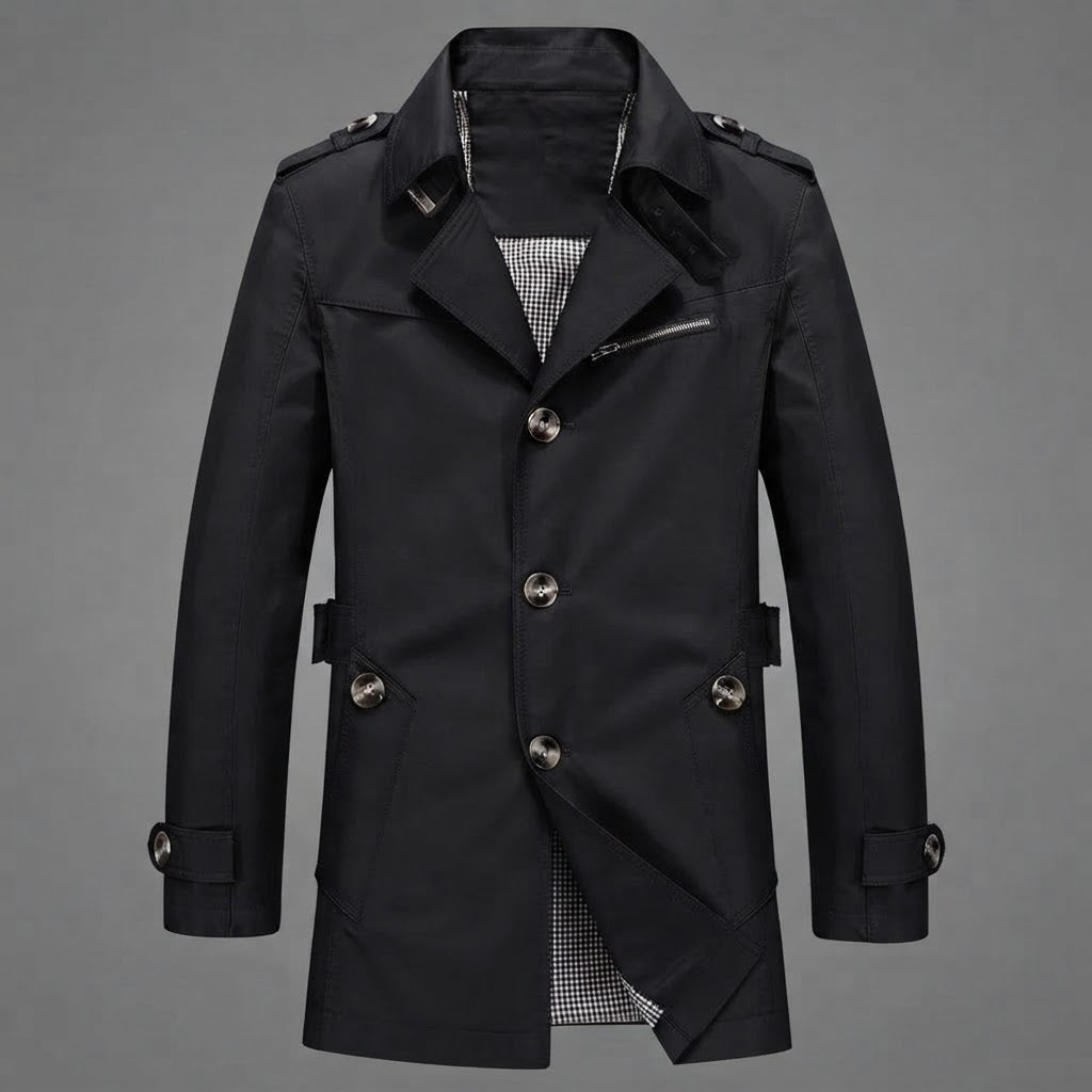 Trench Coat Men | Stylish All-Season Long Coat