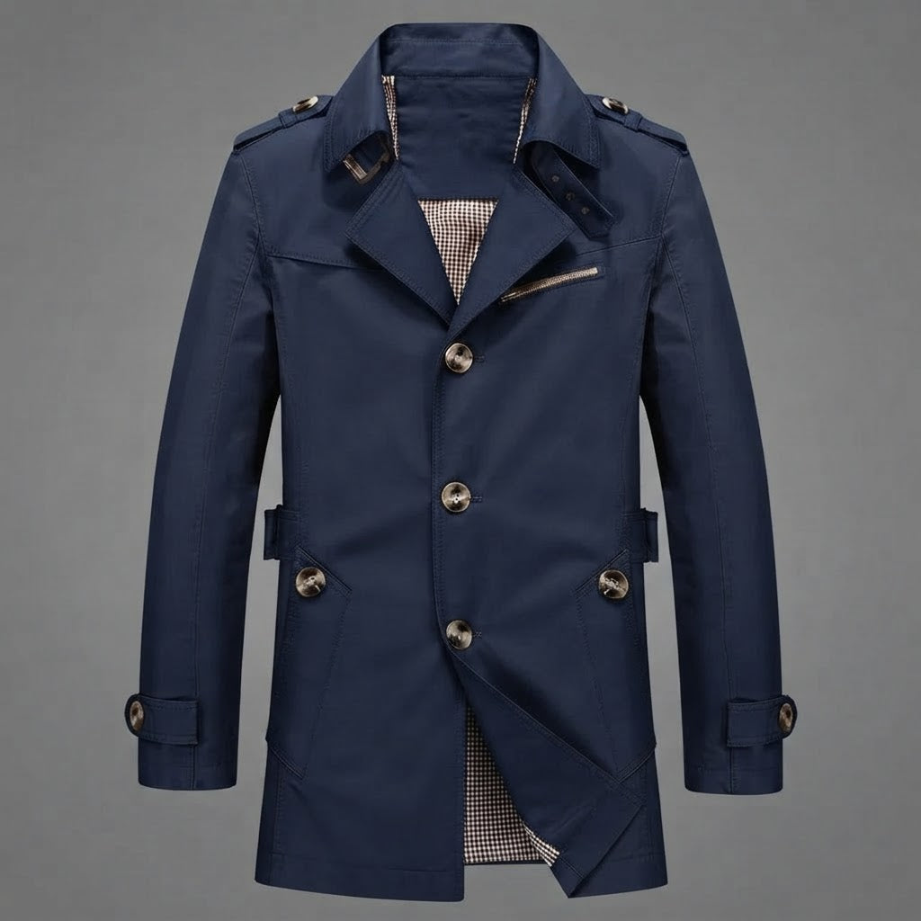 Trench Coat Men | Stylish All-Season Long Coat