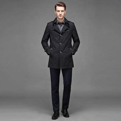Trench Coat Men | Stylish All-Season Long Coat